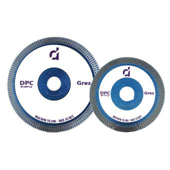 Dischi diamantati DPC per il taglio del gres porcellanato. Questi dischi sono progettati per tagliare materiali duri come gres, klinker disponibili con diametri di 150 mm e 115 mm. Possono essere utilizzati su smerigliatrici angolari. 