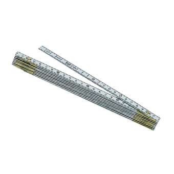 Doppio metro in alluminio, resistente e versatile, ideale per misurazioni precise in lavori professionali, di costruzione e fai-da-te.