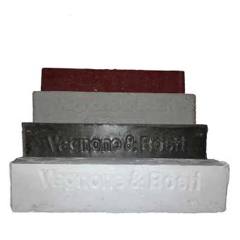 Boeri e Vagnone abrasive paste, perfect for polishing marble, onyx, alabaster, granite, and quartz with wool or cotton felt. Available in various colors.