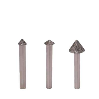 Electroplated Diamond Mounted Points Cone shape 6 mm shank