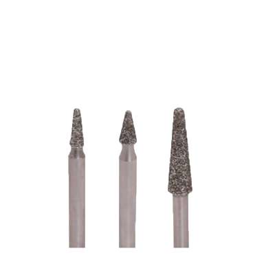 Electroplated Diamond Burs Cone shape with radius and 6 mm shank