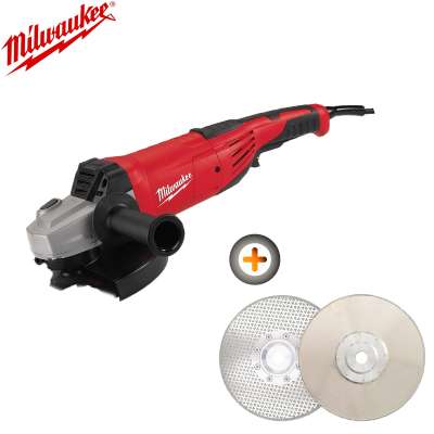 Kit Milwaukee grinder with diamond disc electroplated 230