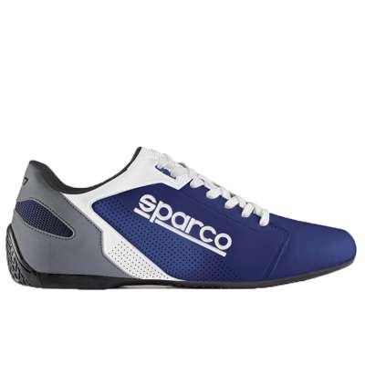 Scarpa Sneakers Sparco Racing SL 17  Leggera in Pelle Azzurro Bianco